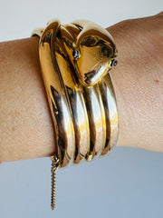 Victorian Coiled Gold Snake Bracelet