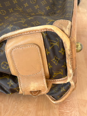 Monogram Fold Over Garment Luggage Travel Bag