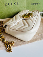 2022 Gucci Marmont White Mini Handbag