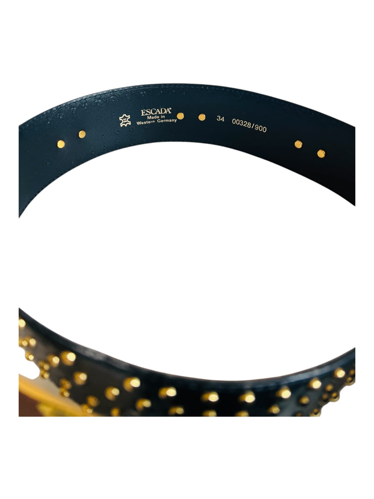 Statement Black Gold Leather Belt