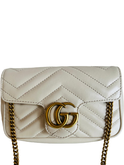 2022 Gucci Marmont White Mini Handbag