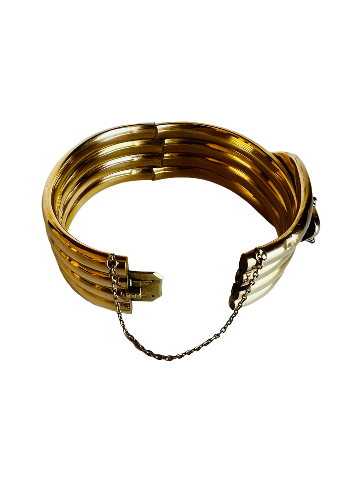 Victorian Coiled Gold Snake Bracelet