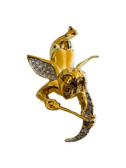 Cupid Gold Brooch