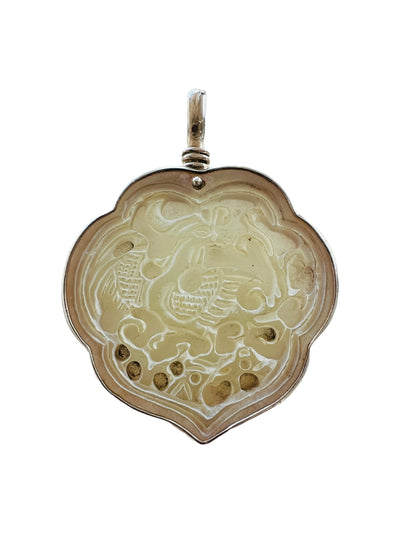 Que Milargo 925 Carved Phoenix Bird Charm Pendant