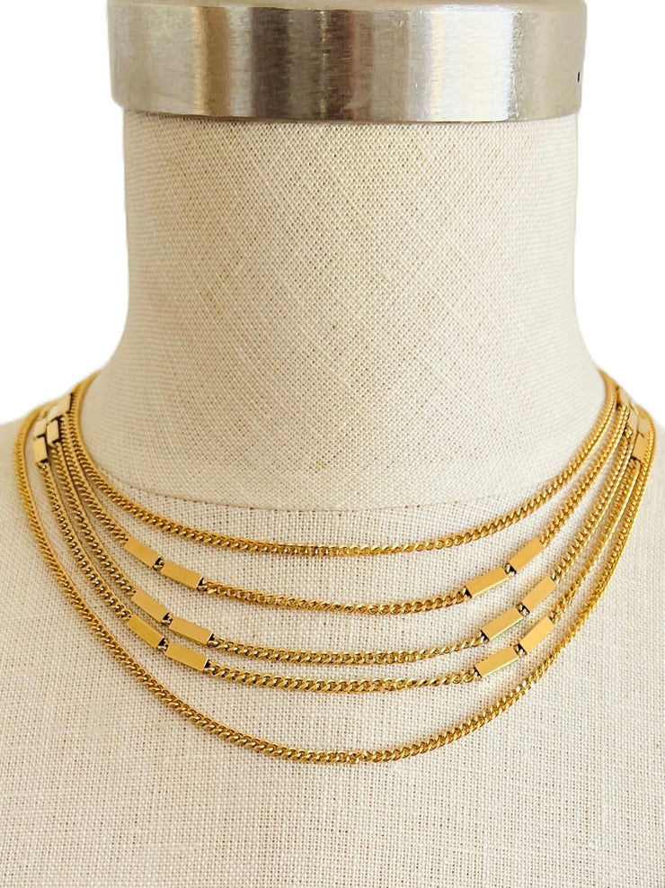 1976 Multi Chain Choker Necklace