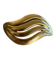 18k Gold Plate Modernist Brooch