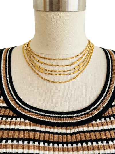 1976 Multi Chain Choker Necklace