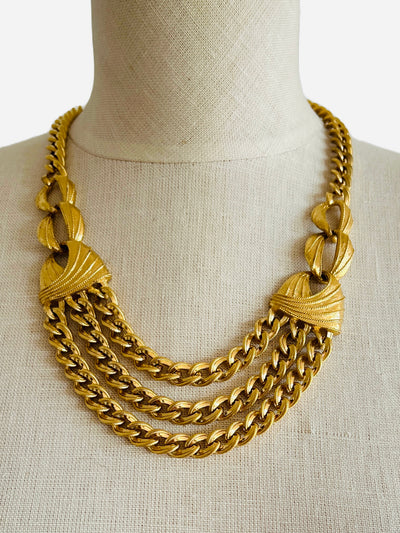 Layered Cable Curb Chain Necklace