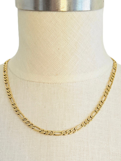 Unisex 14K Italian Figaro Chain Necklace