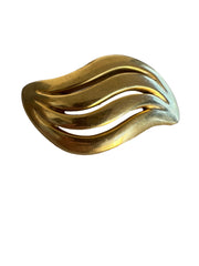 18k Gold Plate Modernist Brooch