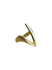 14k Chevron V Ring