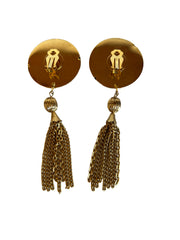 Gold Tassel Long Earrings