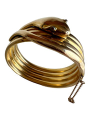 Victorian Coiled Gold Snake Bracelet