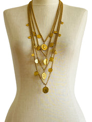 Multi Chain Coin Tiered Necklace