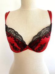 C. Gilson Red Silk Bra 34D