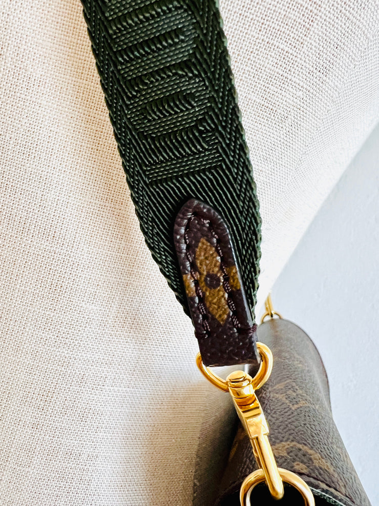 Louis Vuitton Felicie Strap & Go Shoulder Strap Canvas Green 840391